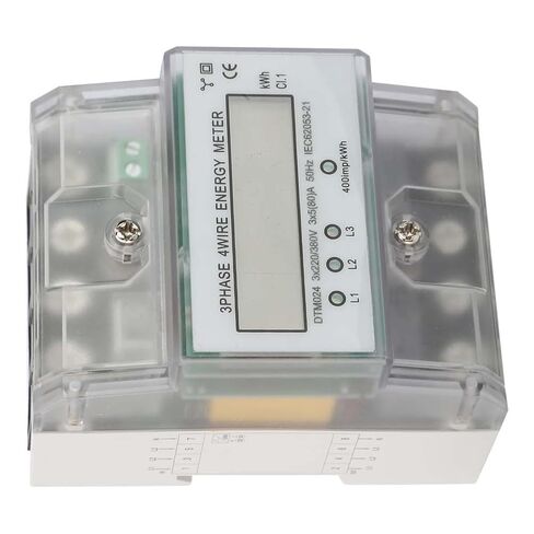 عداد الطاقة الكهربائي Aramox DTM024 غطاء شفاف، شاشة LCD مع إضاءة خلفية، استهلاك منخفض للطاقة، ثبات عالي، يستخدم على نطاق واسع لأنظمة القياس in Kuwait