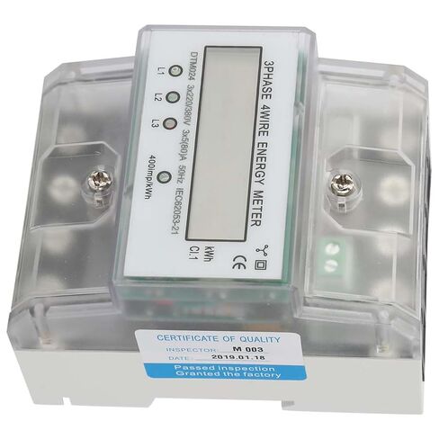 عداد الطاقة الكهربائي Aramox DTM024 غطاء شفاف، شاشة LCD مع إضاءة خلفية، استهلاك منخفض للطاقة، ثبات عالي، يستخدم على نطاق واسع لأنظمة القياس in Kuwait