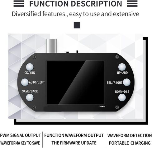 Digital Oscilloscope 2.5MHz 2.4in Display One Button AUTO Waveform Transistor for Home Appliance Maintenance in Kuwait