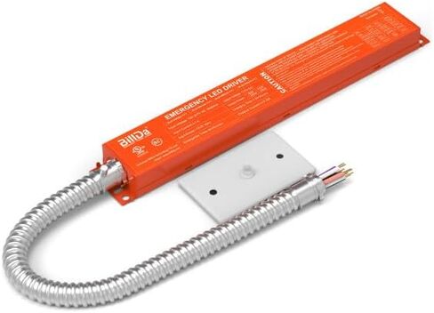 برنامج تشغيل LED للطوارئ BillDa - مخرج 25 وات - نسخ احتياطي لمدة 90 دقيقة | مدخل 100-347 فولت، مخرج تيار مستمر 170 فولت، مدرج في قائمة UL924 | CA Title 20 متوافق مع التشخيص الذاتي مع بطارية Li-Ion | لأنابيب مصابيح LED للوحات النازل in Kuwait