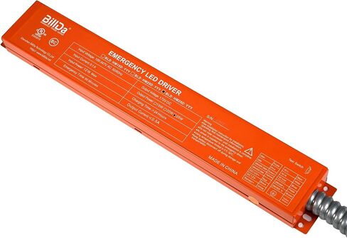 برنامج تشغيل LED للطوارئ BillDa - مخرج 25 وات - نسخ احتياطي لمدة 90 دقيقة | مدخل 100-347 فولت، مخرج تيار مستمر 170 فولت، مدرج في قائمة UL924 | CA Title 20 متوافق مع التشخيص الذاتي مع بطارية Li-Ion | لأنابيب مصابيح LED للوحات النازل in Kuwait