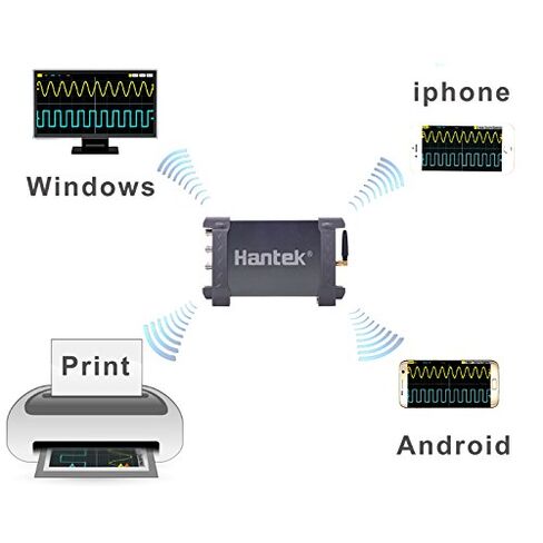 Hantek راسم الذبذبات Hantek راسم الذبذبات الرقمي 2CH iDSO1070A USB iPhone/ippa-d/Android/Windows Osciloscopio Portatil مع WiFi راسم الذبذبات in Kuwait