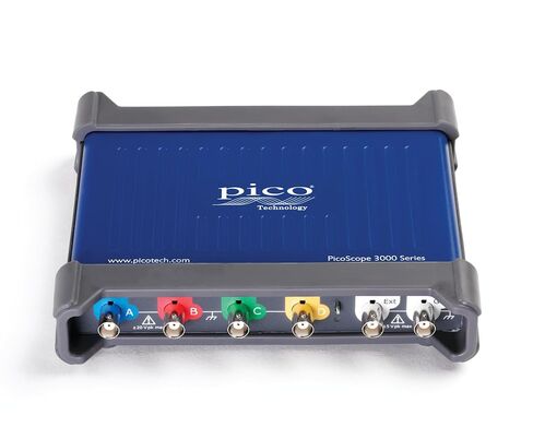 Pico Technology PicoScope 3403D راسم الذبذبات 4 قنوات 50 ميجا هرتز، 64 مللي ثانية، مجموعة مختبر USB محمولة للكمبيوتر الشخصي مع مجسات، برنامج PS7 in Kuwait