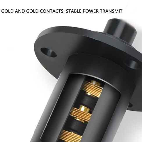 Electrical Slip Ring 2 Wire 10A 250RPM 22mm Diameter 360 Degree Rotation Electric Rotary Joint for Testing Equipment Turntable in Kuwait