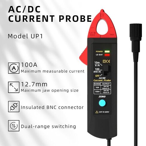 BSIDE UP1 AC/DC Current Clamp Meter Transducer for Digital Oscilloscope 100A Current clamp 20KHz Bandwidth oscilloscope Probe clamp with BNC Type Connector in Kuwait