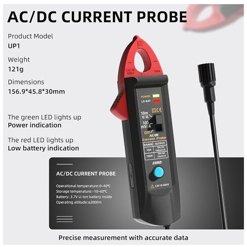 BSIDE UP1 AC/DC Current Clamp Meter Transducer for Digital Oscilloscope 100A Current clamp 20KHz Bandwidth oscilloscope Probe clamp with BNC Type Connector in Kuwait