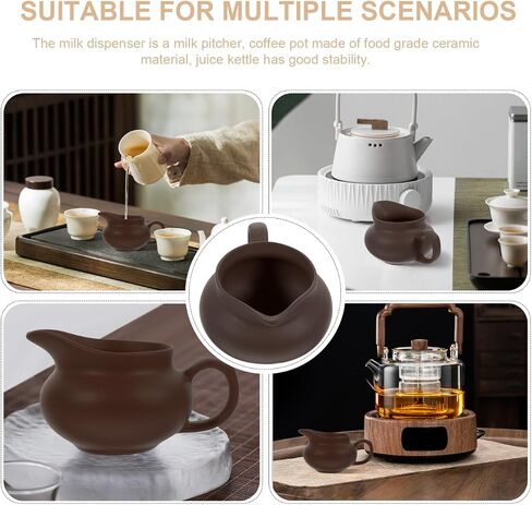 BESTonZON Vintage Ceramic Milk Dispenser 4.52 X 3.34 X 2.16 in Creamer Jug Pouring Dispenser for Coffee Tea Sauce Soy Sauce Ketchup Home Kitchen Restaurant Buffet in Kuwait