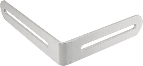 Adjustable L Bracket Adjustable Shelf Brackets Stainless Steel Corner Bracket Corner Brace Support for Shelves Wood Furniture Cabinet Chair Repair, Silver, 4.7" x 3.9" - 4pcs in Kuwait