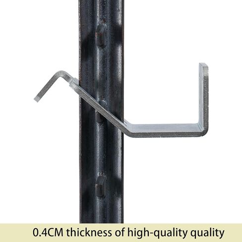 4PCS T-Post Lumber Brackets, Galvanized Steel for Sheds, Barns, Coops - Build Roofs, Equipment Covers, No Wood Posts Needed in Kuwait
