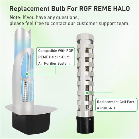 Replacement Bulb for RGF REME Halo, Compatible with REME-Halo in Duct Air Purifier System - Replacement Cell Part #PHIC-RH 9" in Kuwait