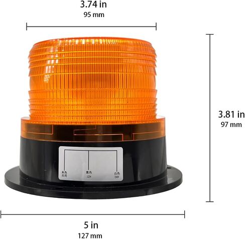 أضواء تحذير منارة ستروب صناعية LED دوارة، أضواء إشارة دوارة كهربائية للطوارئ، تيار مستمر؛ 12 فولت، 24 فولت، مع صفارة للطوارئ (N-5095J) in Kuwait