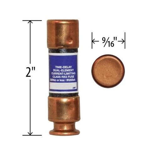 (Box of 10) Compatible Replacement for Fusetron FRN-R-15 - Edison Time Delay Fuse - 15 Amp 250V - RK5 Dual Element in Kuwait
