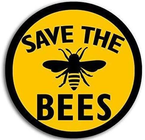 ملصق JR Studio مقاس 4x4 بوصة مستدير Save The Bees (مضاد لمربي النحال مونسانتو أصفر أسود الحب) ملصق فينيل لاصق للسيارة مقاوم للماء ملصق ممتص للصدمات in Kuwait