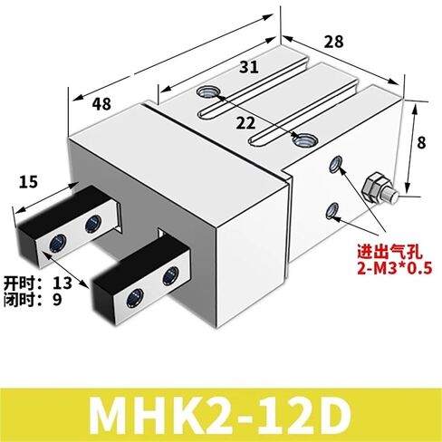 1pc Pneumatic Finger for MHZ2-16D Cylinder for MHK2-20D Parallel Air Jaw for MHZJ2-25D3HFZL324010D1(I) in Saudi Arabia
