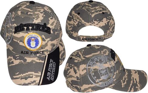 Trade Winds Air Force Retired ACU Digital Camo Shadow Acrylic Embroidered Hat Cap - Officially Licensed in Kuwait