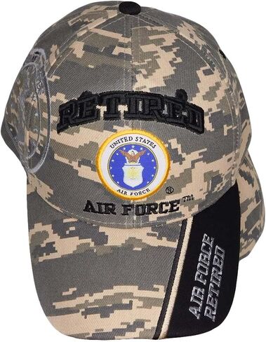 Trade Winds Air Force Retired ACU Digital Camo Shadow Acrylic Embroidered Hat Cap - Officially Licensed in Kuwait