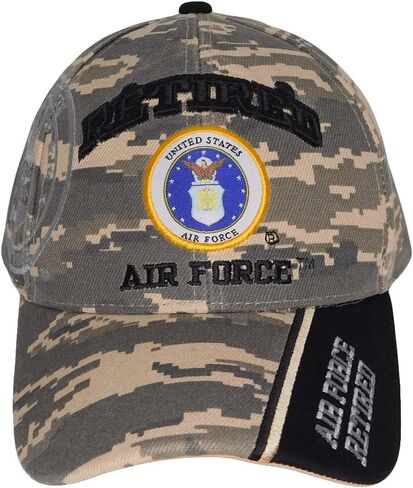 Trade Winds Air Force Retired ACU Digital Camo Shadow Acrylic Embroidered Hat Cap - Officially Licensed in Kuwait