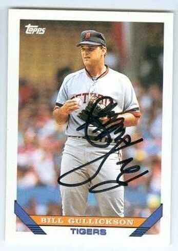 Autograph 223428 Detroit Tigers 1993 Topps No. 325 Bill Gullickson Autographed Baseball Card in Kuwait