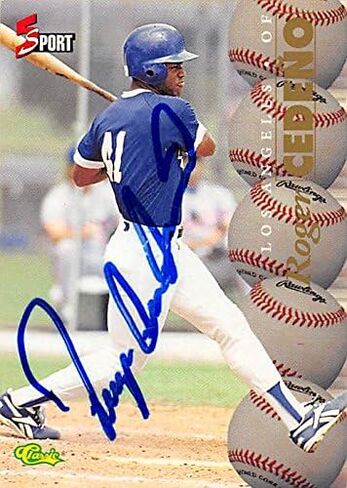 Autograph 126110 Los Angeles Dodgers 1995 Classic 5 Sport No. 94 Roger Cedeno Autographed Baseball Card in Kuwait