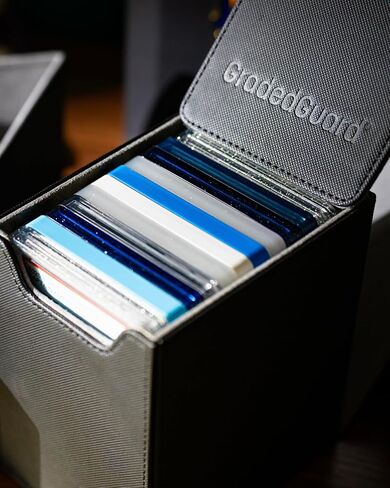 GradedGuard Single Row Storage Box for PSA, BGS, CGC, Graded Card Slabs - Premium Vault Organizer Case for Sports Trading Cards, TCG Cases in Kuwait