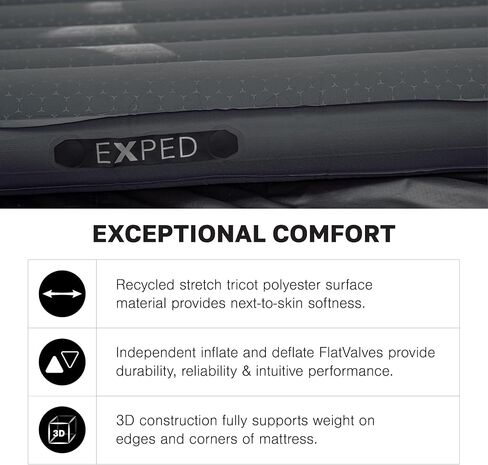 Exped MegaMat Ultra - Self Inflating Air Mattress with 10cm Microfiber Insulation for Car Camping, Backpacking & SUV Adventures, Long X-Wide in Saudi Arabia