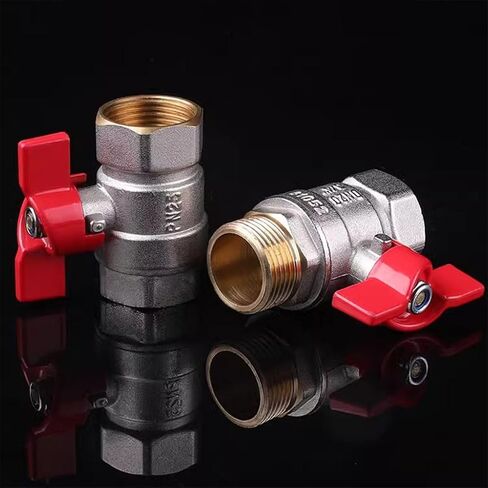 Premium Brass Ball Valve with Handle - 1/2", 3/4", 1" to Male Connection(DN15 Femal-Male) in Kuwait