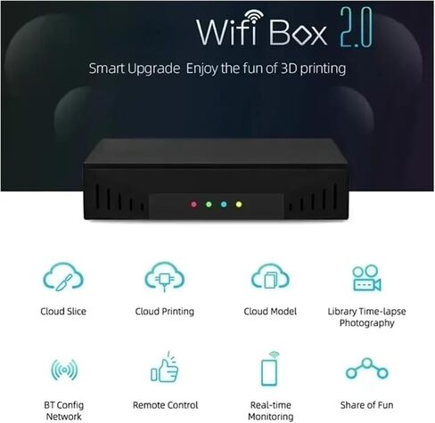 Compatible with Creality WiFi Box 2.0 Intelligent Assistant for FDM 3D Printer BT Real Time Monitor/Remote Control Time-Lapse Shooting 8G TFCard(Wi-Fi Box 2.0 with 8GB Card) in Saudi Arabia