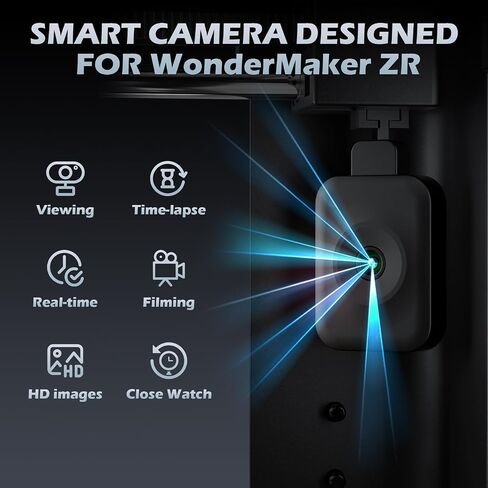 كاميرا SainSmart x WonderMaker ZR، كاميرا طابعة ثلاثية الأبعاد للمراقبة في الوقت الحقيقي على مدار 24 ساعة، فاصل زمني، دقة فائقة الوضوح، متوافقة مع طابعة WonderMaker ZR in Kuwait