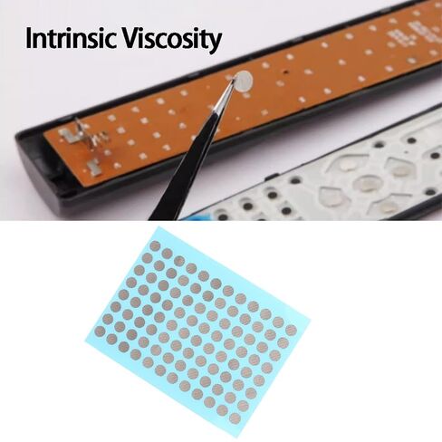 96PCS 6mm Round Conductive Repair Tape Button Fixing Tape Polyester Texture for Remote Controls and Gaming Controllers in Kuwait