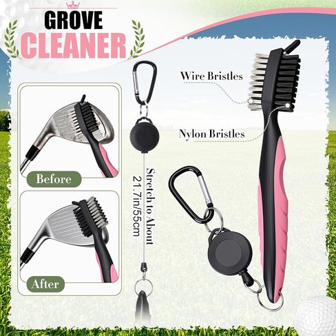 24 Pcs Golf Accessories Kit, Include Golf Ball Bag with Hook Towel Tees Magnetic Ball Marker Divot Tool Cleaner Brush for Women Men Couples Friends Birthday Retire Gifts in Kuwait