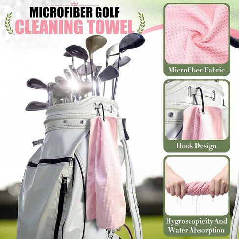 24 Pcs Golf Accessories Kit, Include Golf Ball Bag with Hook Towel Tees Magnetic Ball Marker Divot Tool Cleaner Brush for Women Men Couples Friends Birthday Retire Gifts in Kuwait