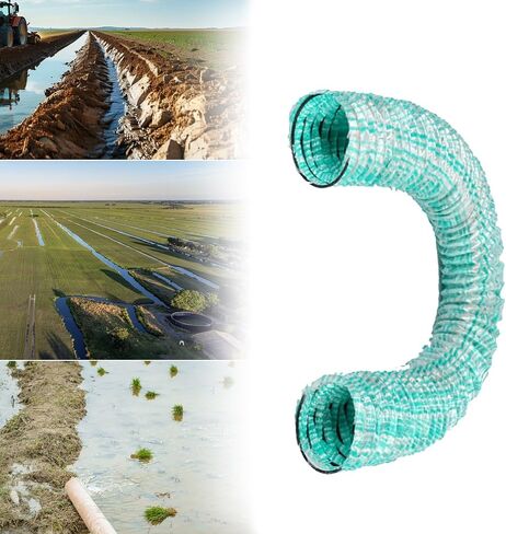 Extra Long Underground Gutter Drainage System/Perforated French Drain Pipe, Flexible/landscaping Drain Pipe Expandable, Winterproof Drainage Solutions, High-flow(Blue 2''/5cm,Long 12m(39.4ft)) in Kuwait