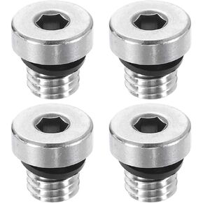 HARFINGTON 4pcs 304 الفولاذ المقاوم للصدأ الأنابيب التوصيل المناسب M8x1.25 متري ذكر الموضوع الداخلي عرافة غطاء الرأس سداسية رئيس بونغ المقابس التجهيزات مع حلقة الختم لأنبوب الهواء الماء النفط الغاز in Kuwait
