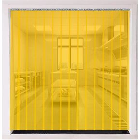 Customizable Clear PVC Strip Door Curtain - Smooth Vinyl Strips for Garage, Shop, and Patio - Energy-Efficient Yellow Plastic Access Solution for Factories and Warehouses.,2.1mm,120x200cm in Kuwait