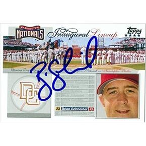 مستودع التوقيعات 39779 بطاقة بيسبول موقعة من براين شنايدر مواطني واشنطن 2005 تشكيلة Topps الافتتاحية رقم Ni-Bs in Kuwait