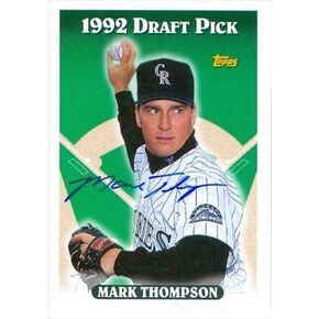 مستودع التوقيعات 40709 بطاقة البيسبول الموقعة من مارك طومسون كولورادو روكيز 1993 Topps Draft Pick رقم 419 in Kuwait