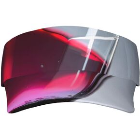 Red Wine Bottle Glass Print Sports Sun Visor Hats Adjustable Running Golf Tennis Sun Cap for Women Men in Saudi Arabia
