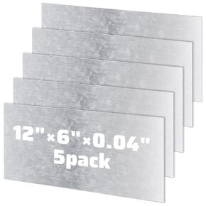 5 Pack 20 Gauge Steel Sheet Metal 12" x 6" Stainless Steel Metal Plates, 1MM/0.04 Inch Thick Cold Rolled Steel Sheet Plate for Industrial, DIY, Auto in Saudi Arabia