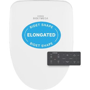 COWAY Bidetmega 200N *Elongated* Electronic Bidet Toilet Seat with Instantaneous Water Heating, Heated Seat and Dryer, Soft Close Lid, Stainless Nozzle, Night Light, Self Cleaning, Remote Control in Saudi Arabia