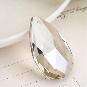 Hanging Crystals Prisms 22mm 20pcs/ 100pcs Clear Teardrop Hanging Crystal Beads Pendants Parts for Decoration Hangings Crystals for Decoration(20pcs) in Kuwait