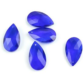 Hanging Crystals Prisms 38mm/50mm/63mm/76mm/89mm Dark Blue Tear Drop Crystal Prism Pendant Chandelier Jewelry Spacer Faceted Hangings Crystals for Decoration(76mm 10pcs) in Kuwait