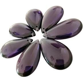 Hanging Crystals Prisms 12pcs 36mm Violet Crystal Smooth Teardrop Prisms Pendants Lamp Chandelier Parts Home Decoration Hangings Crystals for Decoration in Kuwait
