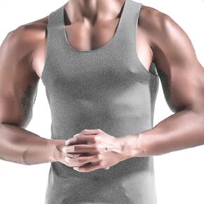 Men's Tank Top, Thin Breathable Sleeveless Shirt, Crew Neck Muscle Tee for Workout Running Gym Training in Kuwait