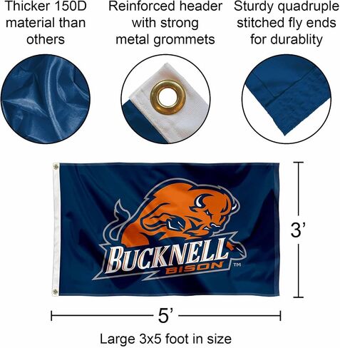شعار Bucknell Bison 3x5 علم جروميت in Kuwait
