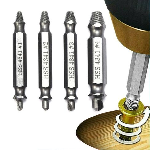 6 Pack Damaged Screw Extractor Set for Stripped Screws Nuts Bolts Drill Bit Tools for Easy Removal of Rusty Broken Screw in Kuwait