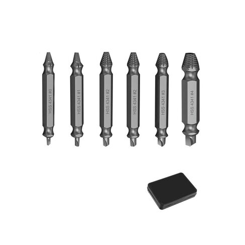 6 Pack Damaged Screw Extractor Set for Stripped Screws Nuts Bolts Drill Bit Tools for Easy Removal of Rusty Broken Screw in Kuwait