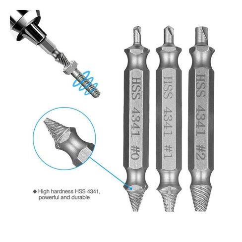 6 Pack Damaged Screw Extractor Set for Stripped Screws Nuts Bolts Drill Bit Tools for Easy Removal of Rusty Broken Screw in Kuwait