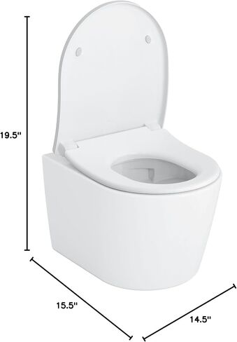 TOTO® CT427CFG#01 RP® Compact Wall-Hung Elongated Toilet Bowl, Cotton White in Kuwait