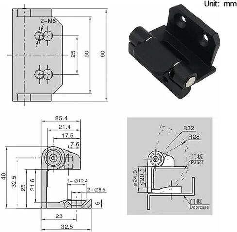 Detachable Angular Bearing Hinge Zinc Alloy 1Pcs in Kuwait