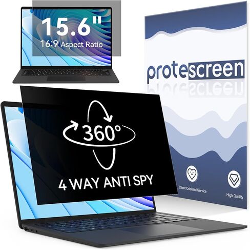 15.6 Inch Laptop Privacy Screen Compatible with HP/Dell/Acer/Samsung/Asus/Lenovo/Toshiba,16:10 Aspect Removable Anti Glare Blue Light Filter Protector, 15.6in Laptop Privacy Screen Shield in Saudi Arabia